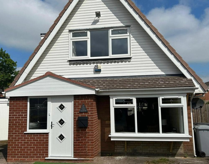 NEW BUILD PORCH, TILED CANOPY INSTALLATION & WHITE UPVC WINDOW & DOOR REPLACEMENTS
