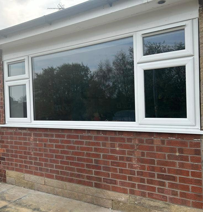 WHITE UPVC BAY TO FLAT WINDOW CONVERSION
