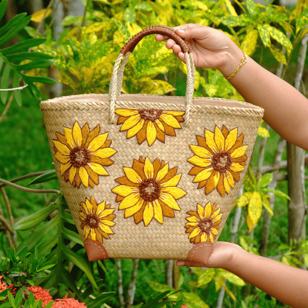Phatsajira Sunflower. Handwoven Tote.