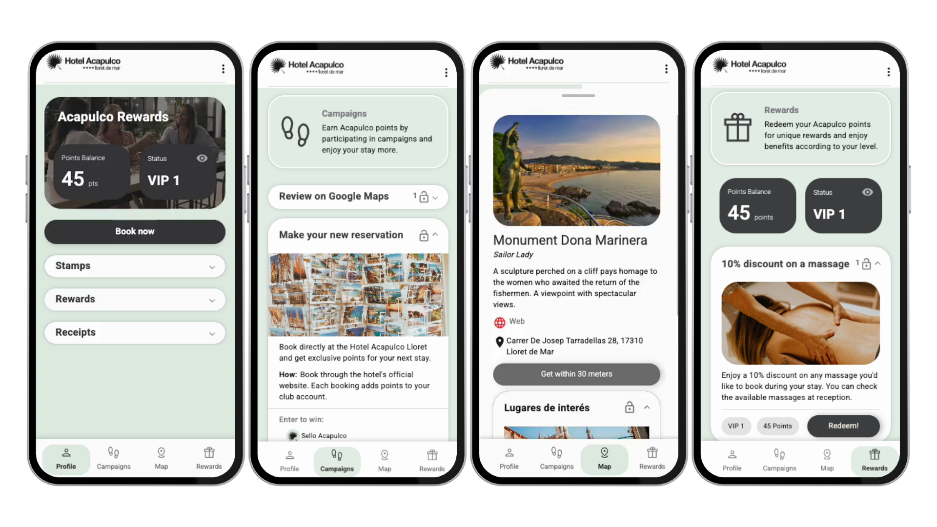 Customized WebApp Acapulco Rewards