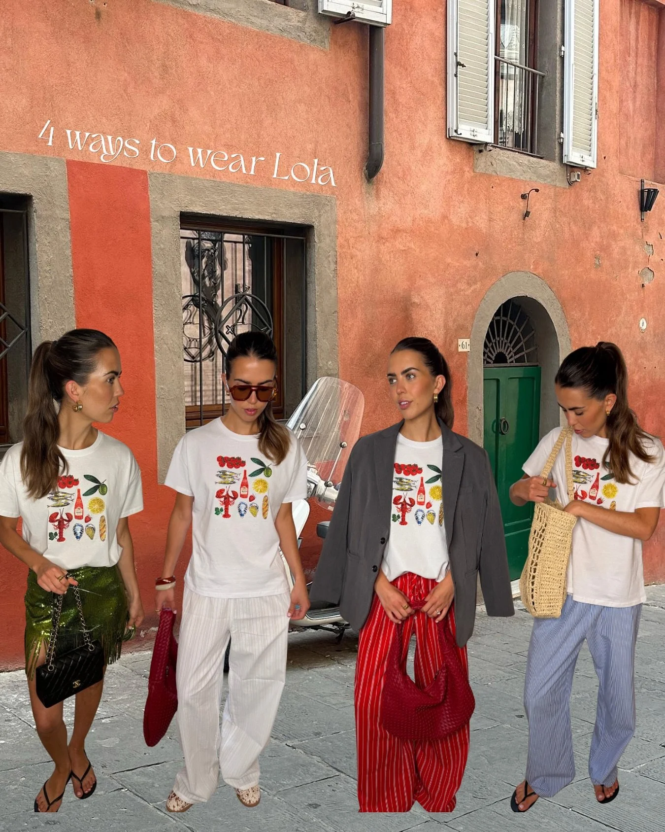 our sold out Lola tee styled 4 ways 💫
who wants to see more pieces like this?