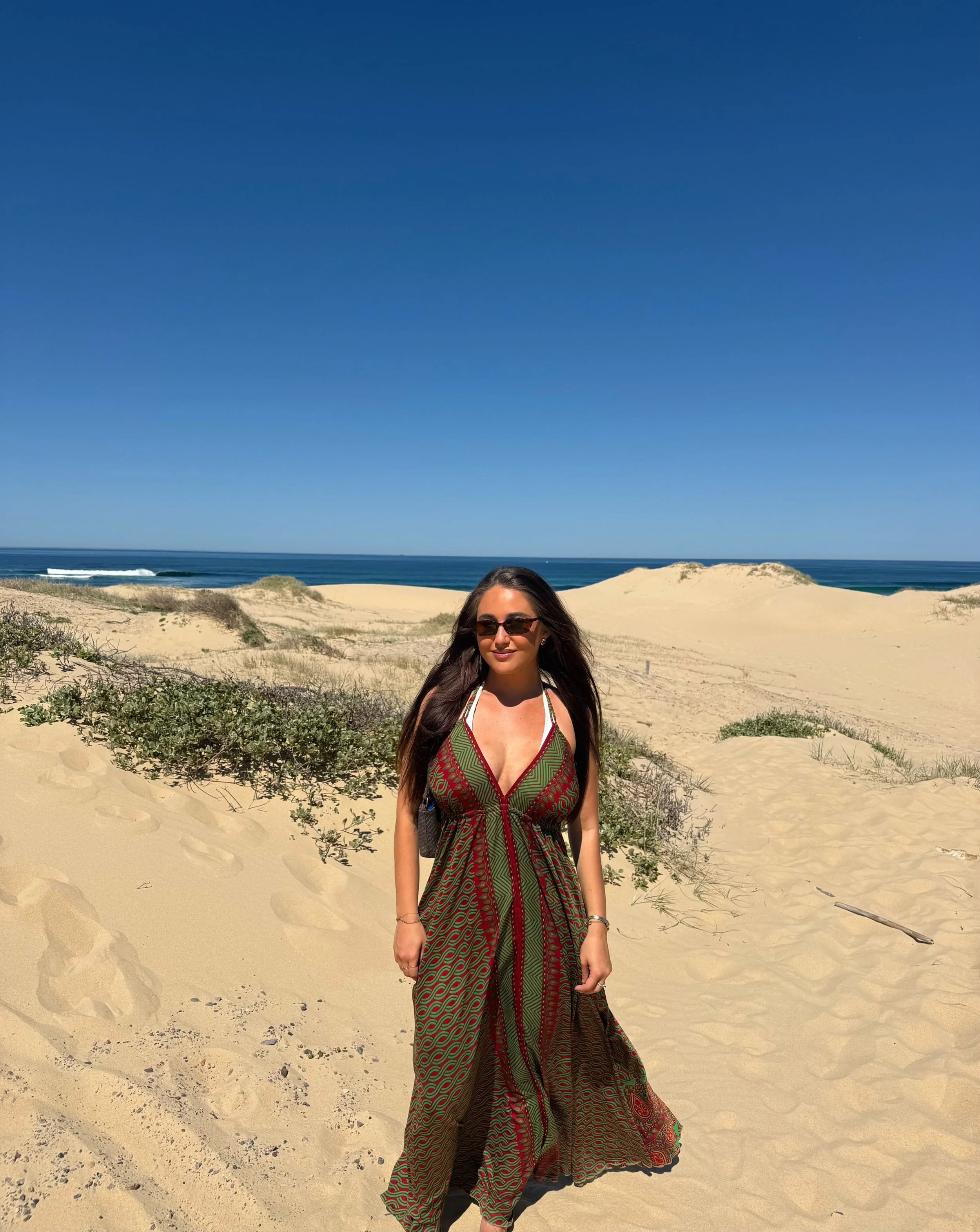 did you know it&rsquo;s Australian summer time? ⭐️ our Mara dress is the perfect beach cover up for our Aussie babes 🇦🇺