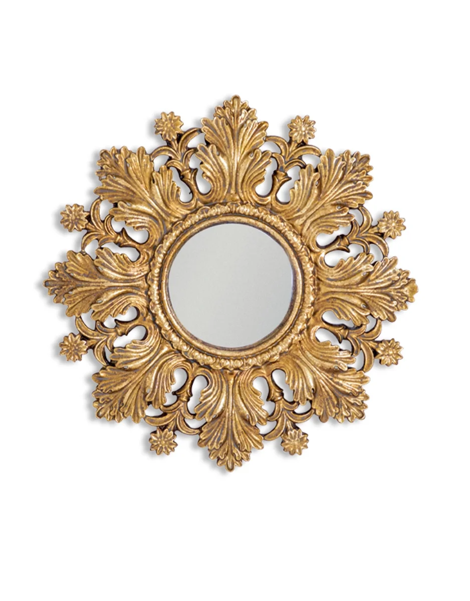 Vintage Elegance Gold Sunburst Mirror