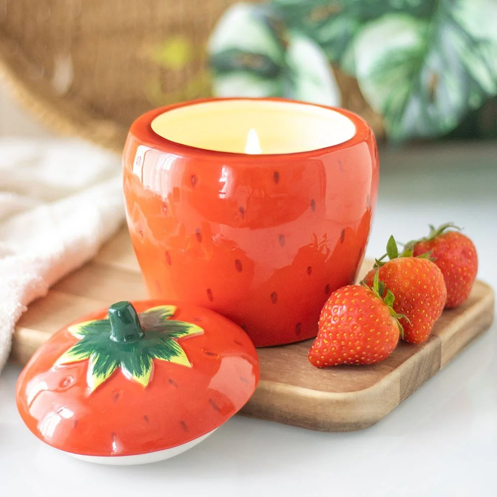 Strawberry Delight Scented Candle Jar