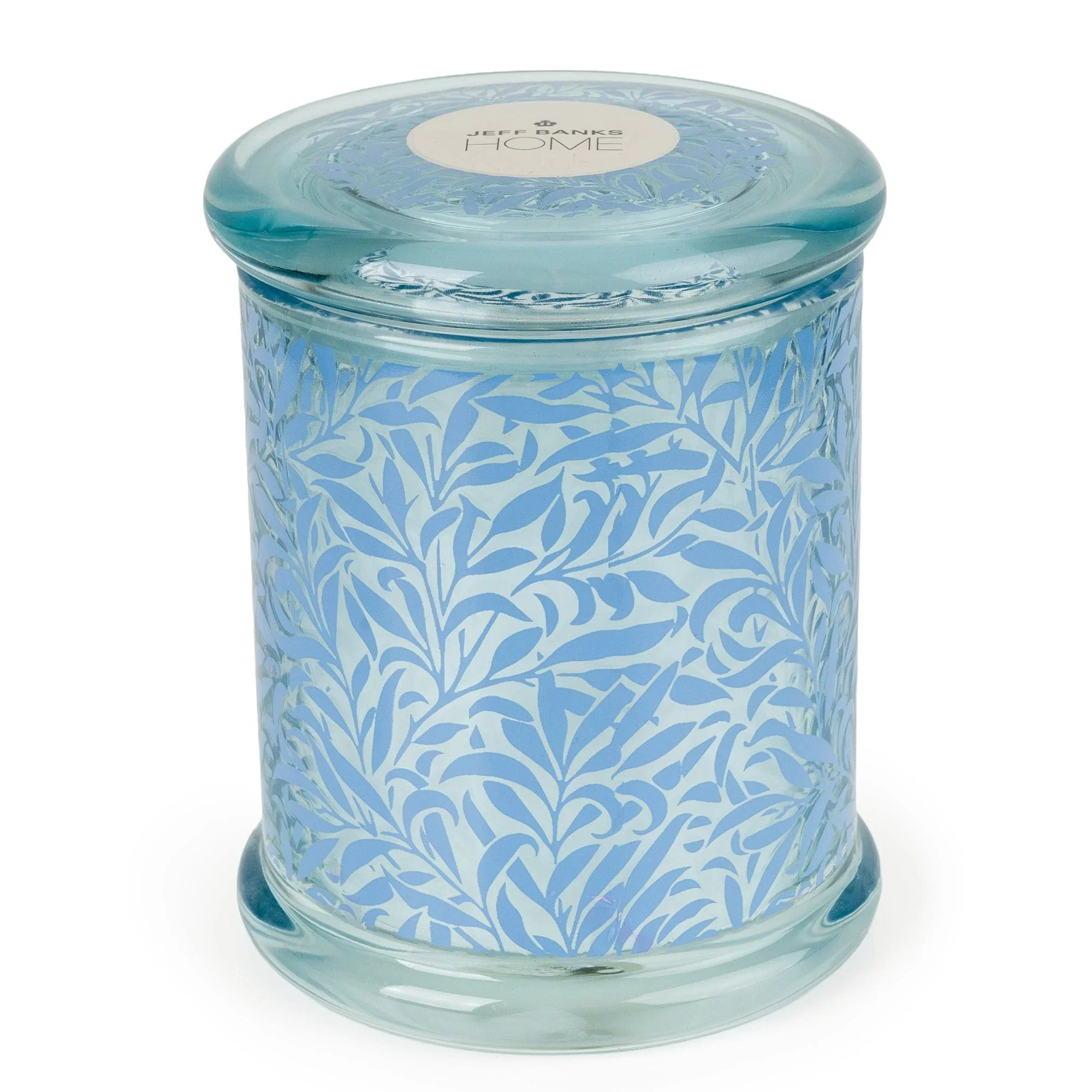 Exquisite Blue Leaf Pattern Candle