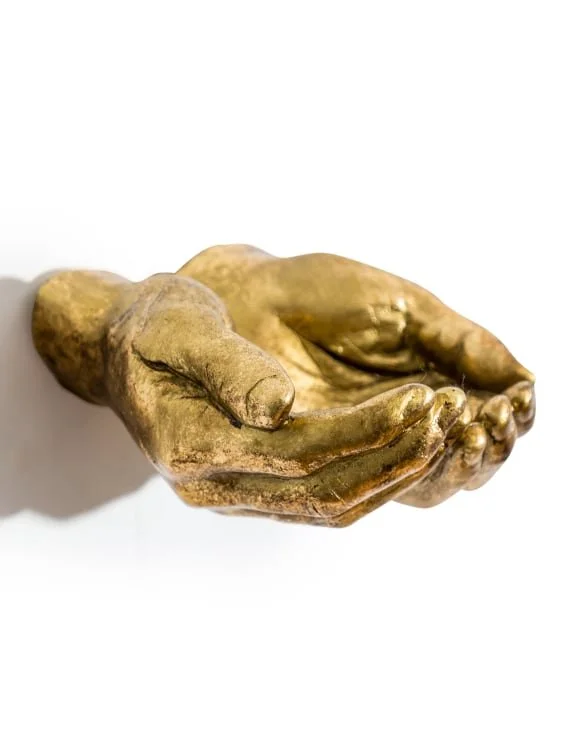 Golden Hands Decorative Wall Shelf