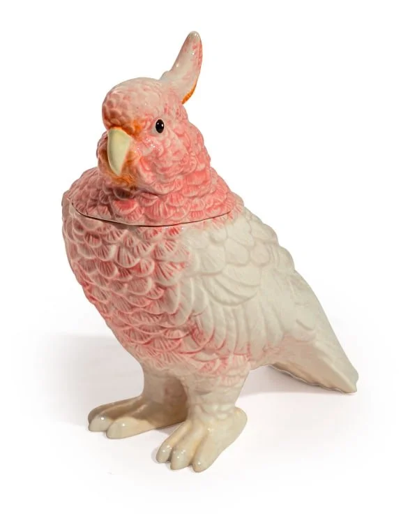 Pink Cockatoo Cookie Jar