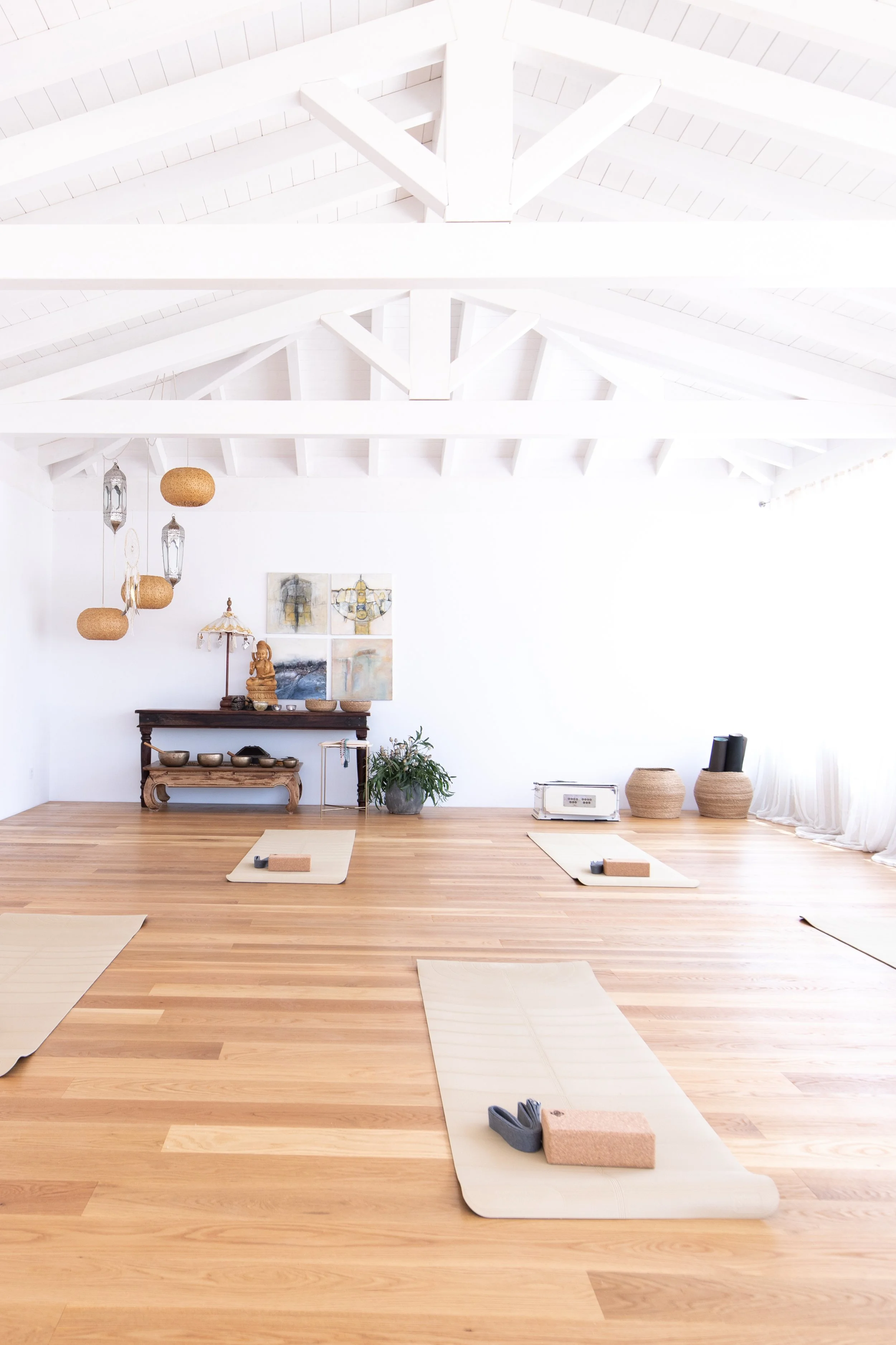 Yoga Shala with yoga material