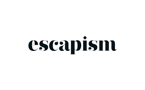 The word 'escapism' written in black lowercase letters on a white background.