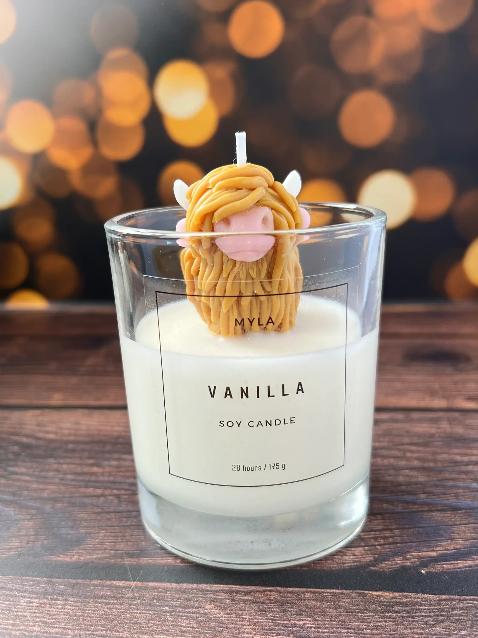 Large Highland Cow Candle