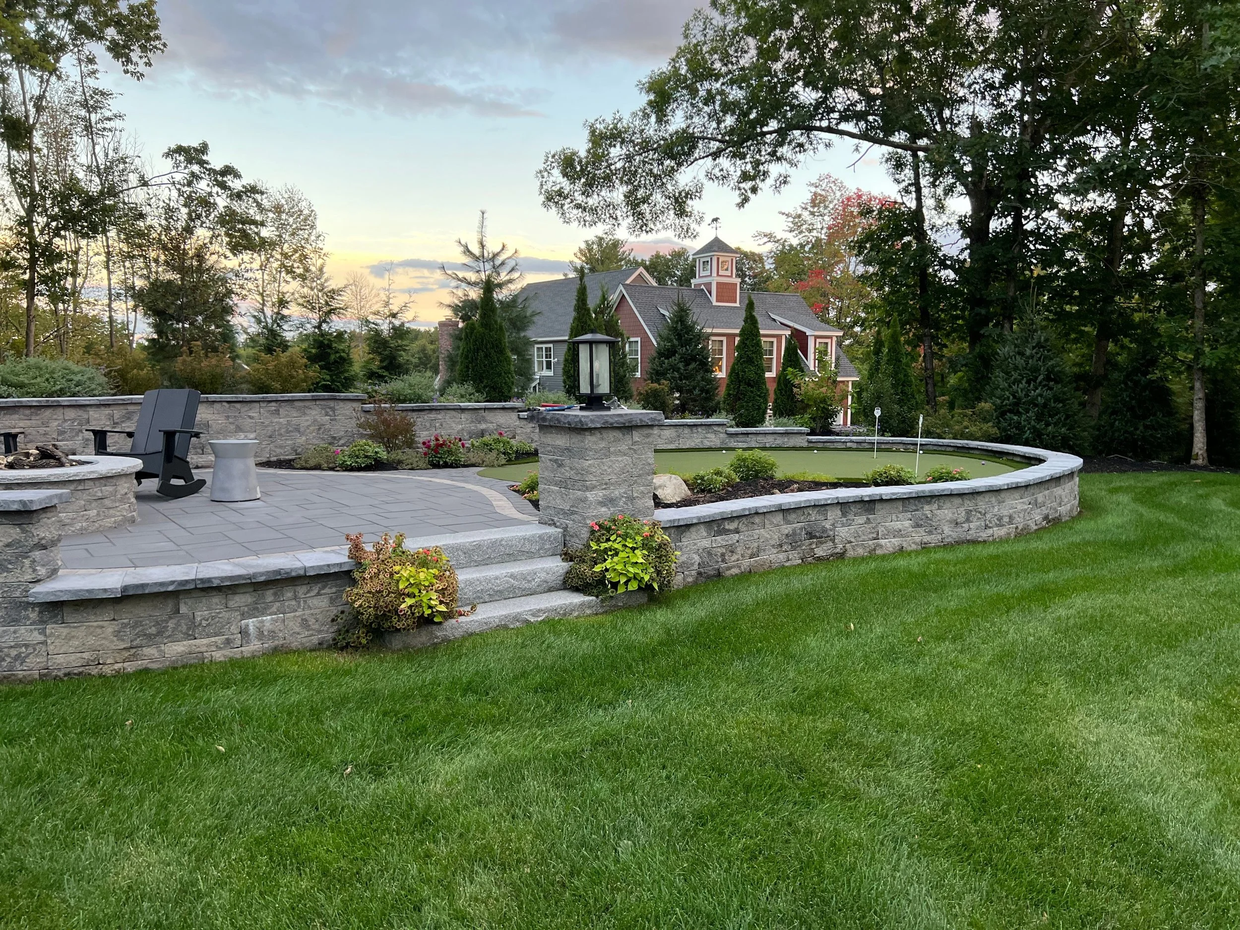 retaining wall and landscape design wellesley ma