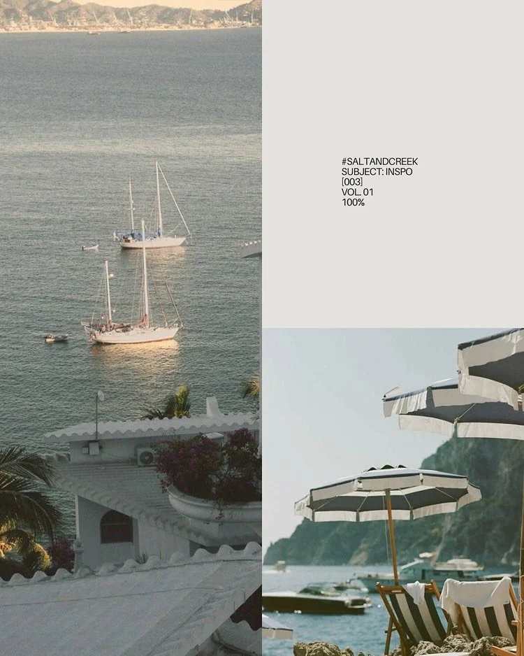 Some digital/print design &amp; photo work from earlier this year for Salt &amp; Creek- a lifestyle brand in Tequesta, FL. 

#ReformationCreative #ContentCreation #Branding #SocialMedia #Florida