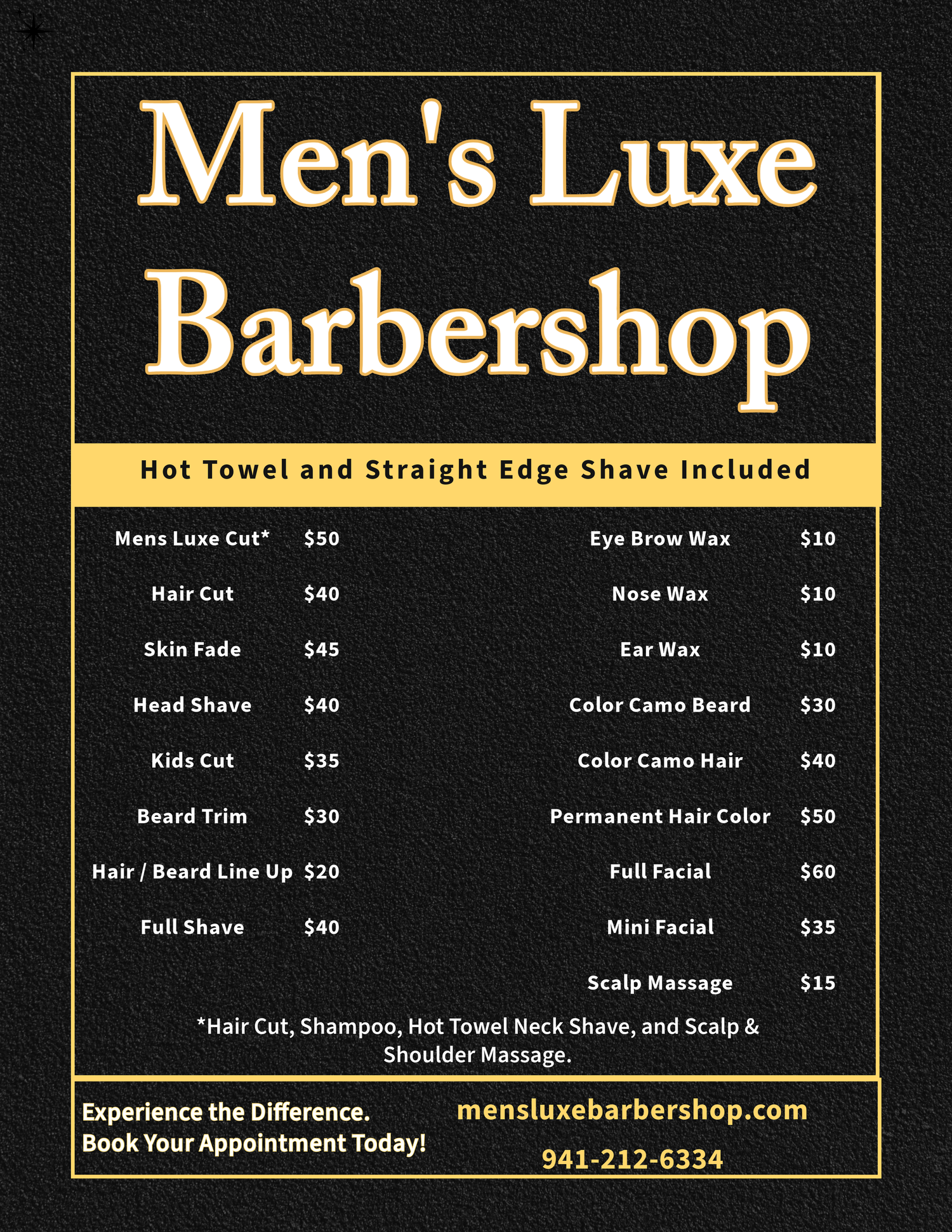 Services — Mens Luxe Barbershop