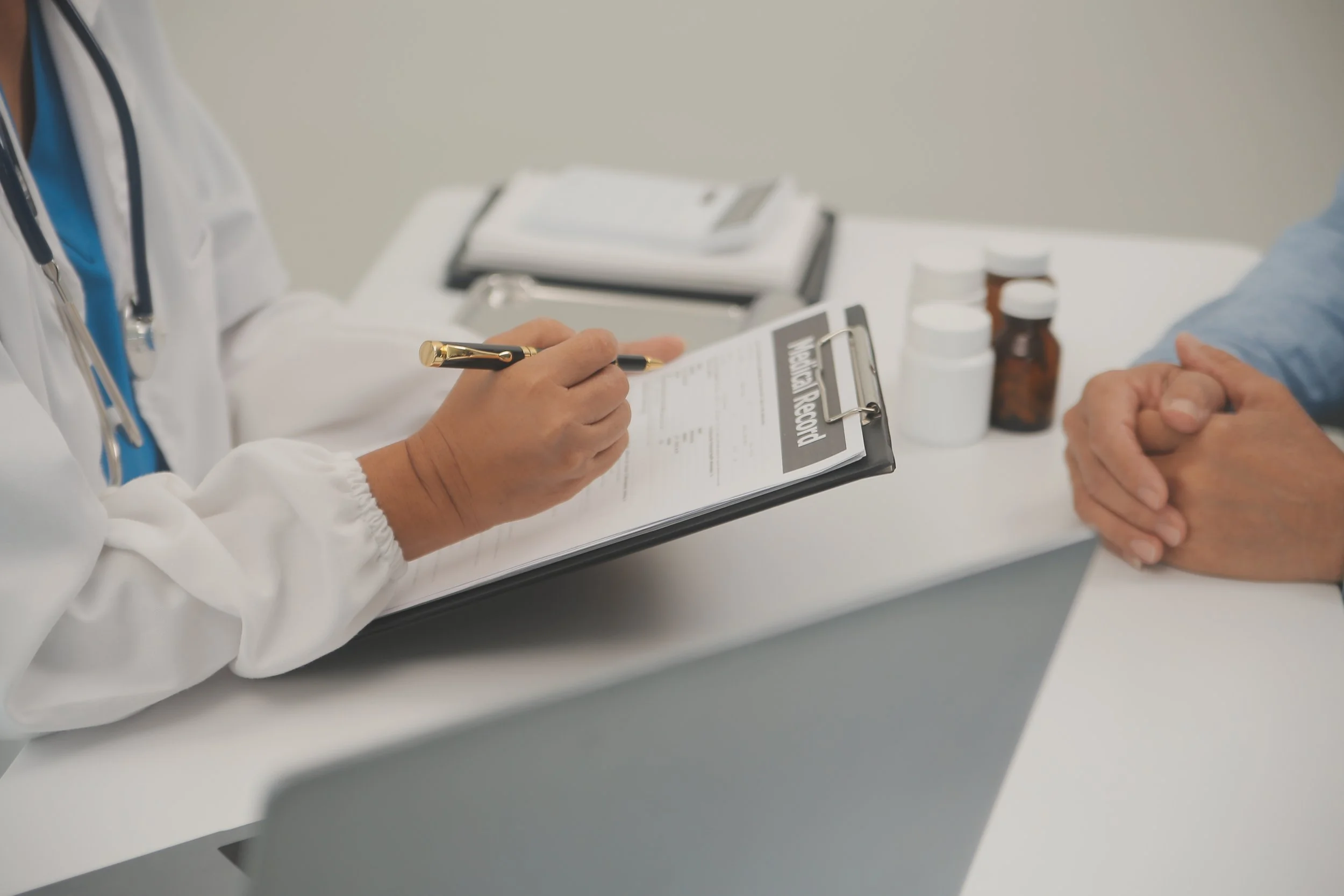 Men's annual physical exam consultation