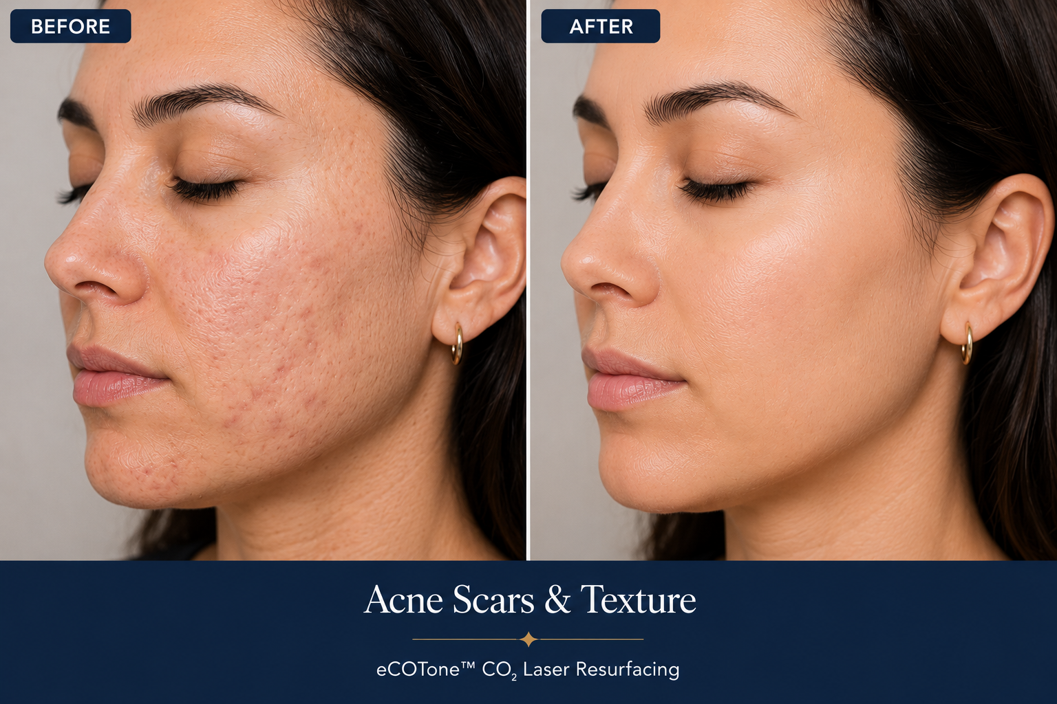 Before and After Laser Treatment for Acne Scars and Skin Texture