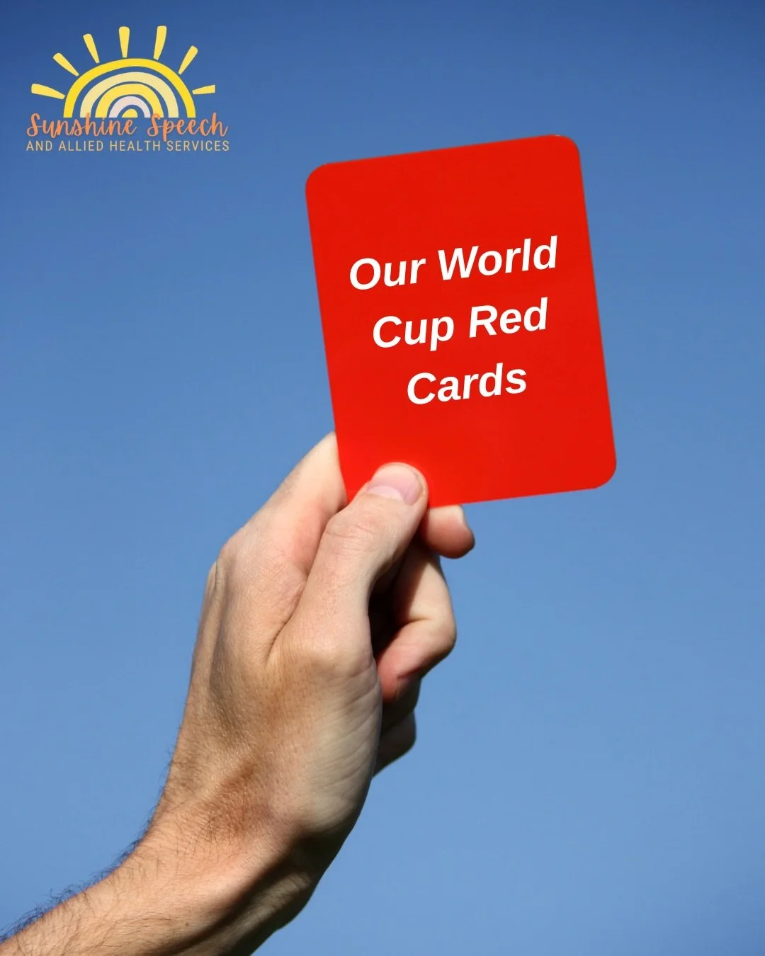The referee has made the call&hellip;and these approaches are getting a red card 🚩⚽️

At Sunshine Speech &amp; Allied Health, we believe support should feel safe, respectful, meaningful and connected.

Because every person deserves support that work