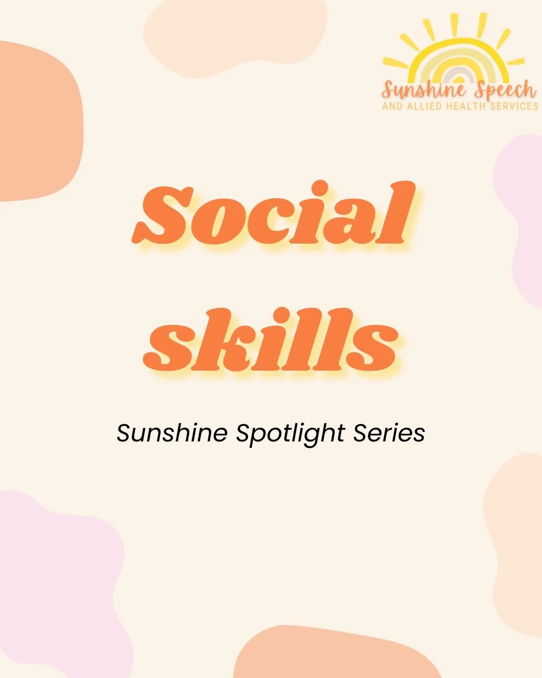 Our Sunshine Spotlight Series is back ☀️

This week, we&rsquo;re shining a light on social skills - the communication and interaction skills that help children connect, build relationships, advocate for themselves and participate with confidence.

Ou