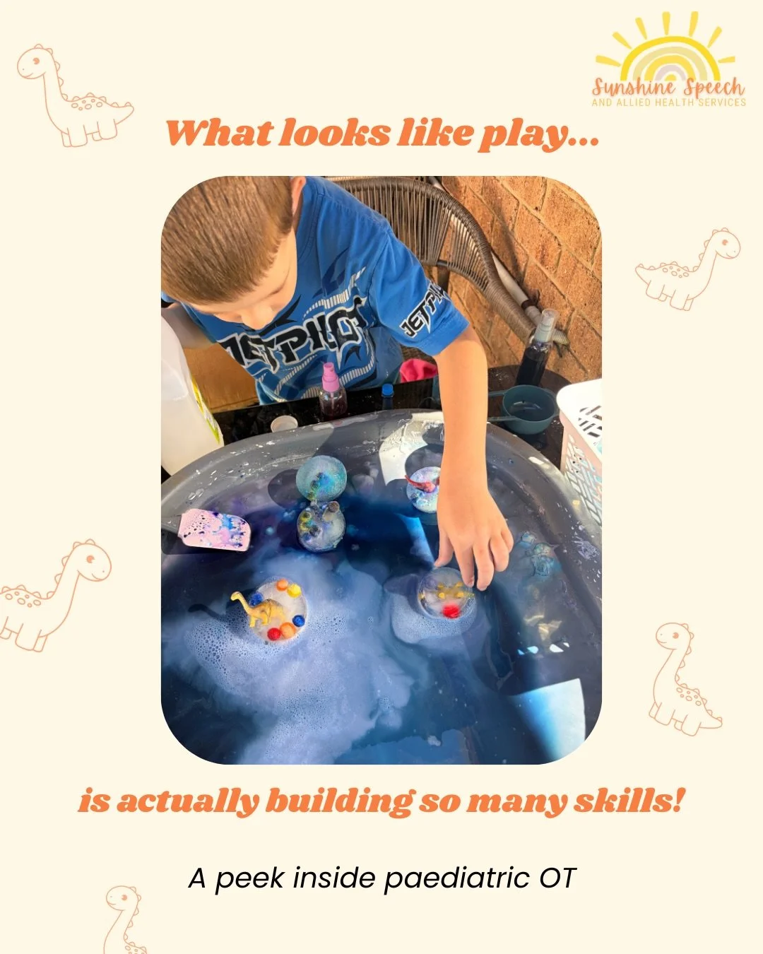 Some of the best learning happens when it just feels like play 🦖💛