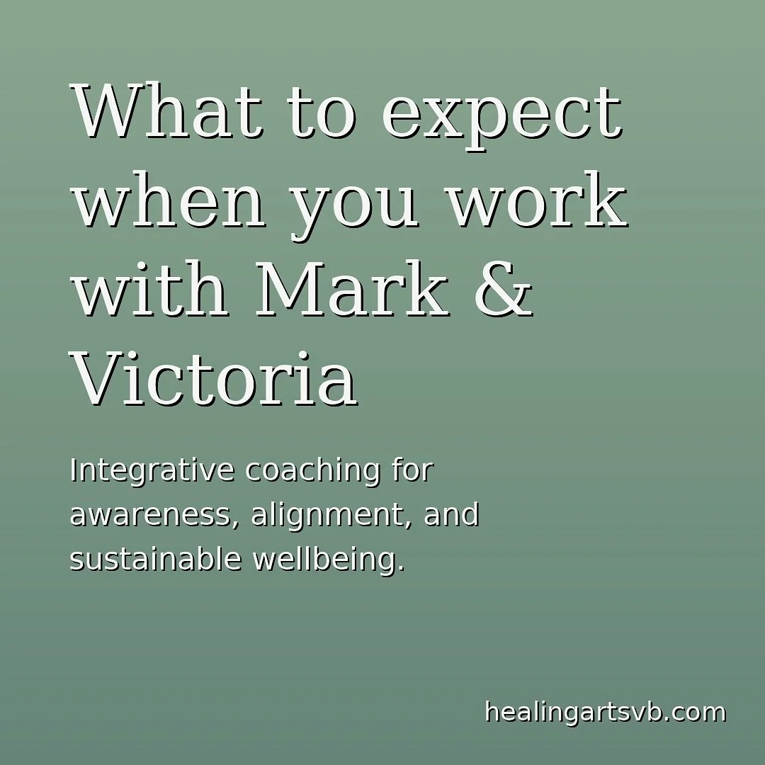 Wondering what coaching with Mark and Victoria looks like?

Our approach centers on consent-based practices that build self-awareness, align actions with values, and support sustainable well-being. We integrate practical tools with nervous system lit