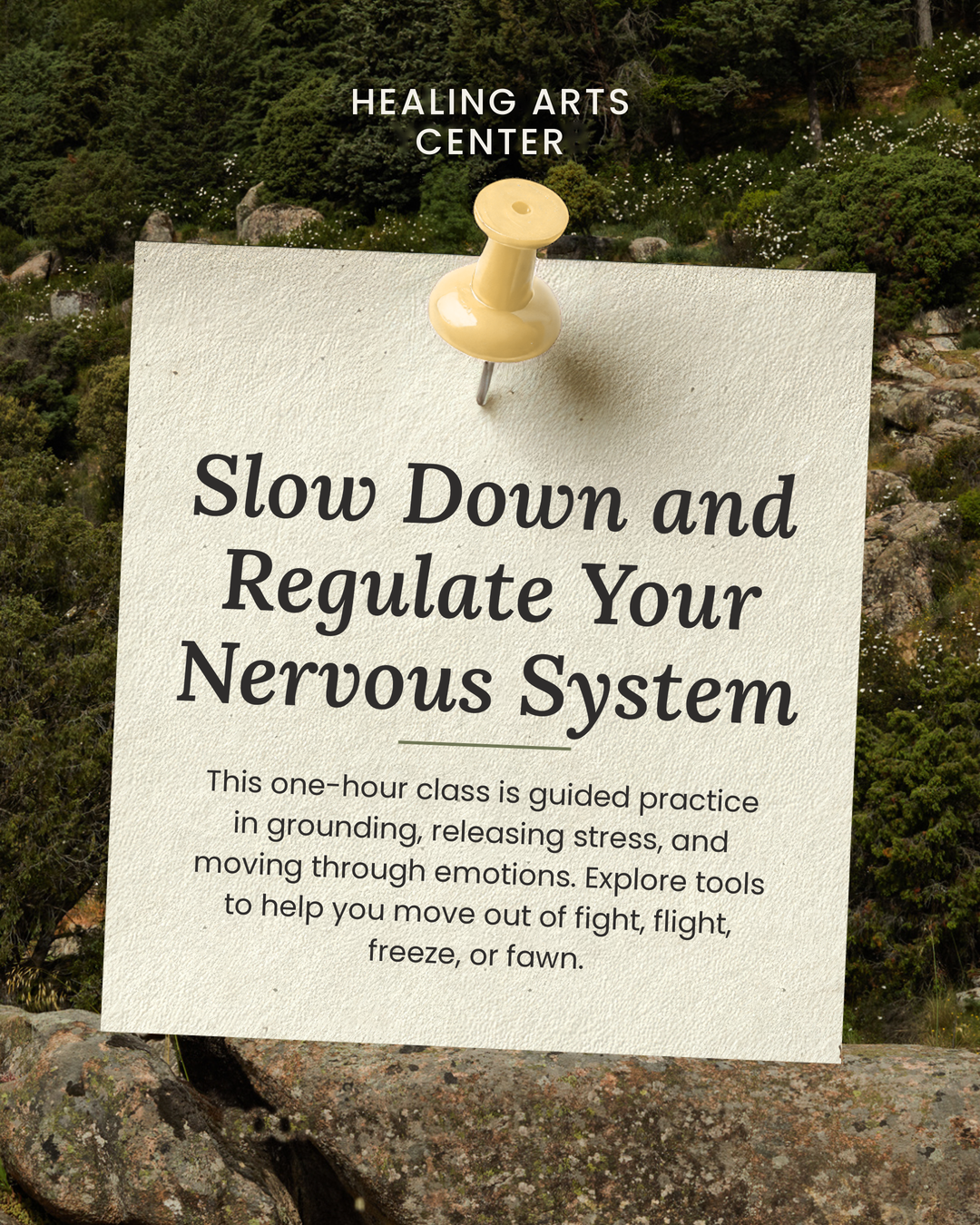 Slow Down and Regulate Your Nervous System
