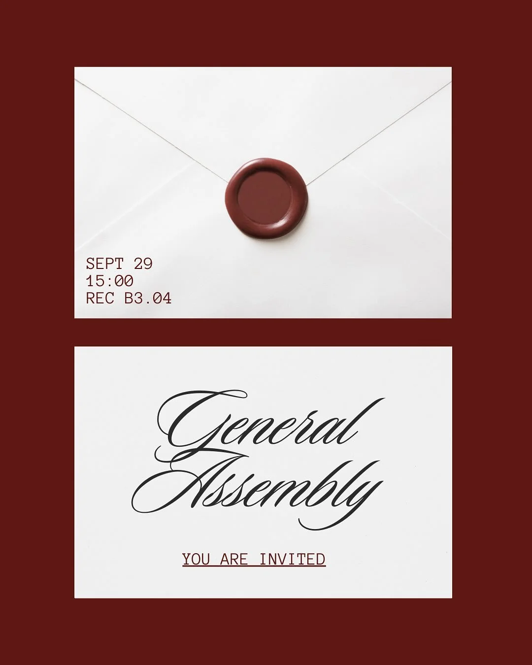 Exclusive invitation for CASA members 💌

🗓️Sept 29 15:00
📍REC B3.04

Be a part of our GA meeting, where you get to vote out the 38th board and vote in the 39th board. While also keeping up to date with CASA&rsquo;s internal operations, such as pol