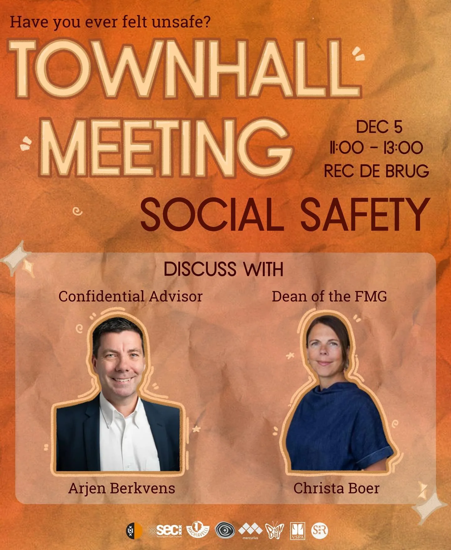 The Faculty wants your input on Social Safety at the UvA! 🤝

🗓️Friday, December 5 | 11:00-13:00
📍REC De Brug

This interactive session about Social Safety will include a lecture by Arjen Berkvens, the coordinating confidential study advisor, and a
