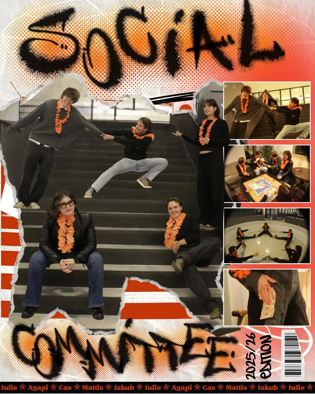 Social Committee 2025-2026 🧡👁️

Juliana Smidova - Social Coordinator
Mattis H&ouml;renz - Social Committee Member
Jakub Horeh&aacute;j - Social Committee Member
Agapi Salvanou - Social Committee Member
Cas Dijkstra - Social Committee Member

Meet t