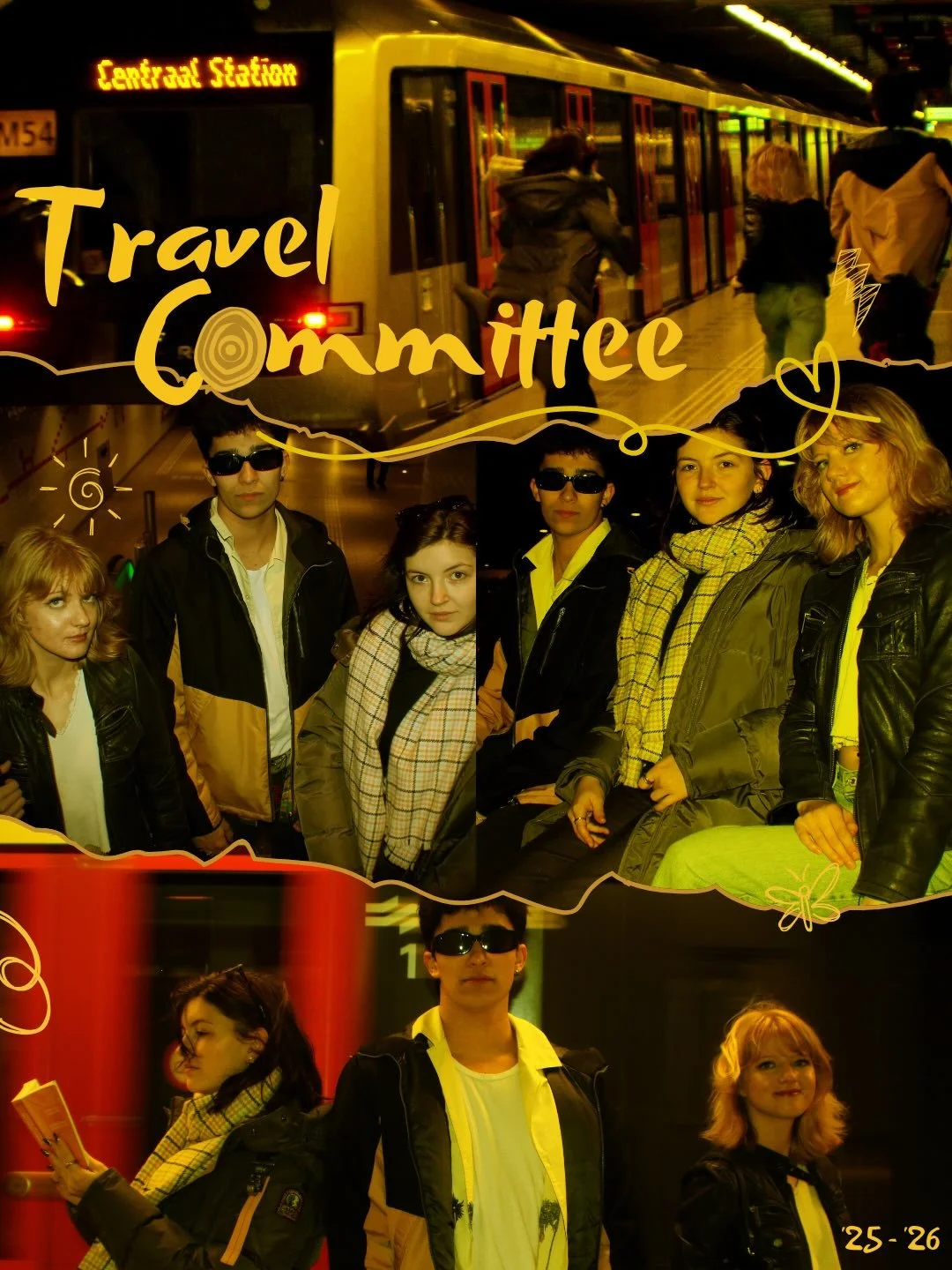 Travel Committee 2025-2026 💛👁️

Troy de Vries - Treasurer &amp; Travel Coordinator
Eszter - Travel Committee Member
Quinn - Travel Committee Member
Emma - Travel Committee Member
&Ouml;yku - Travel Committee Member

Meet the people behind the organ