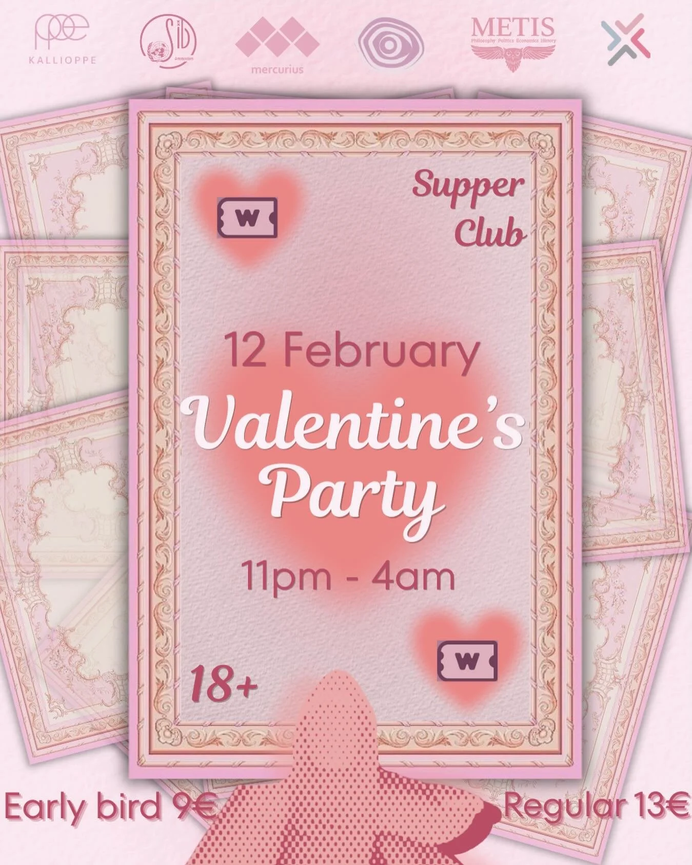 LOVE IS IN THE CLUB 💘🪩

🗓️ Wednesday, February 12 
⏱️ 23:00-4:00
📍Supper Club
🎟️ Early Bird &euro;9 | Regular &euro;13 [Sign-Up in Bio]
🤝 Organized with @WePartyNow

Whether you&rsquo;re single, taken, or emotionally confused, the Valentine&rsq