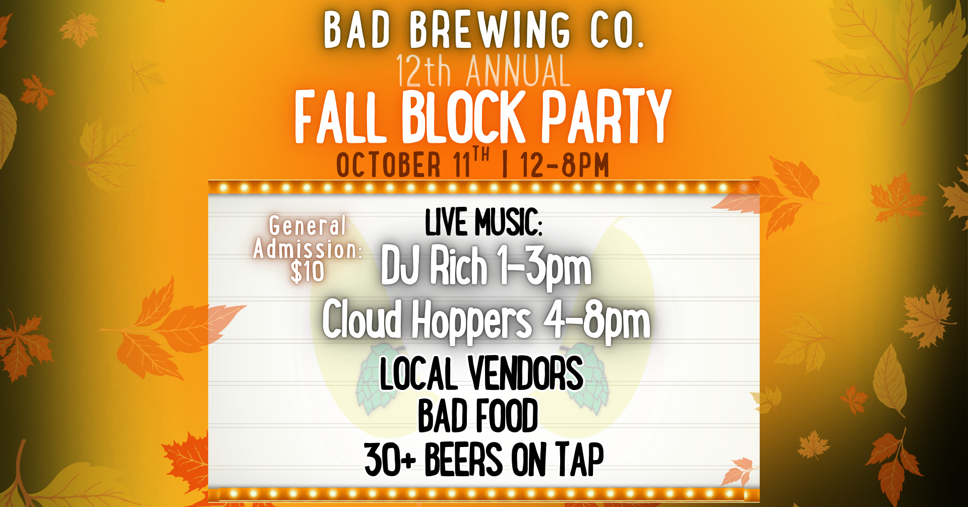 BAD's 12th Annual Fall Block Party