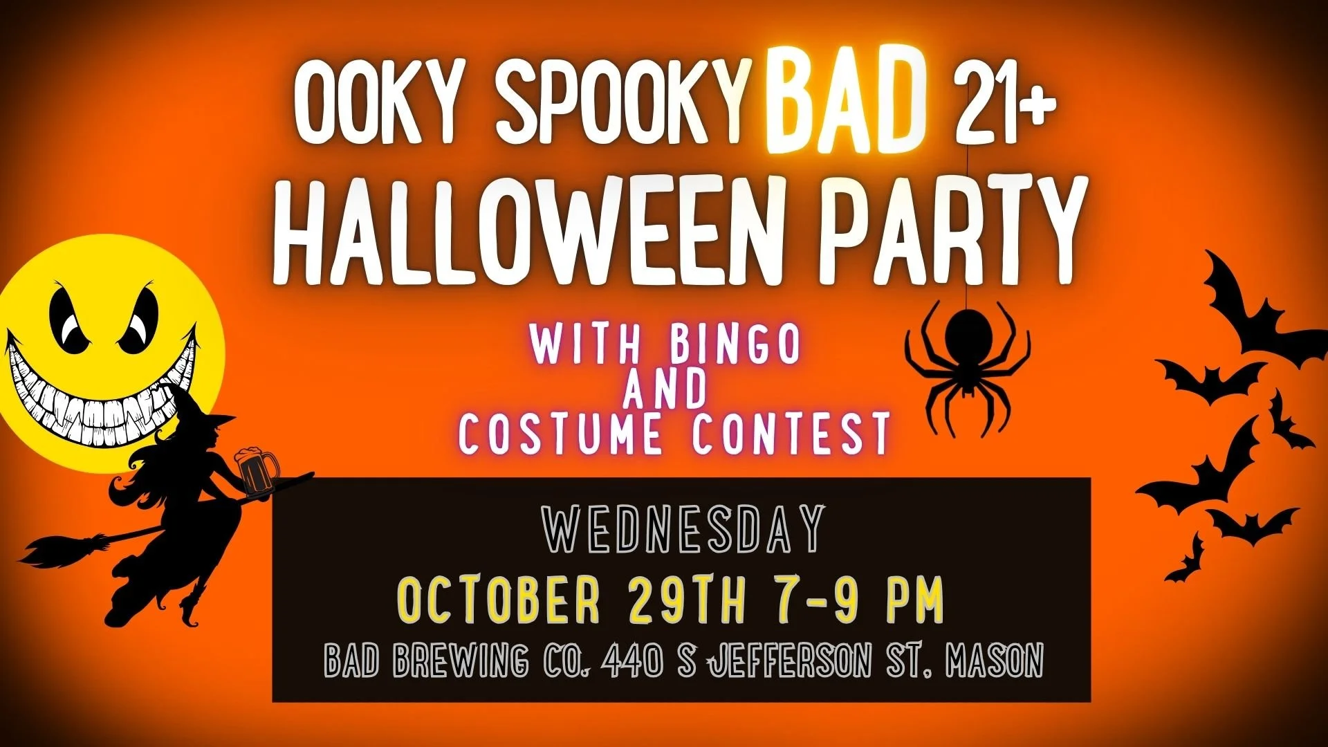 Halloween Bingo and Costume Contest (21+) at BAD Brewing