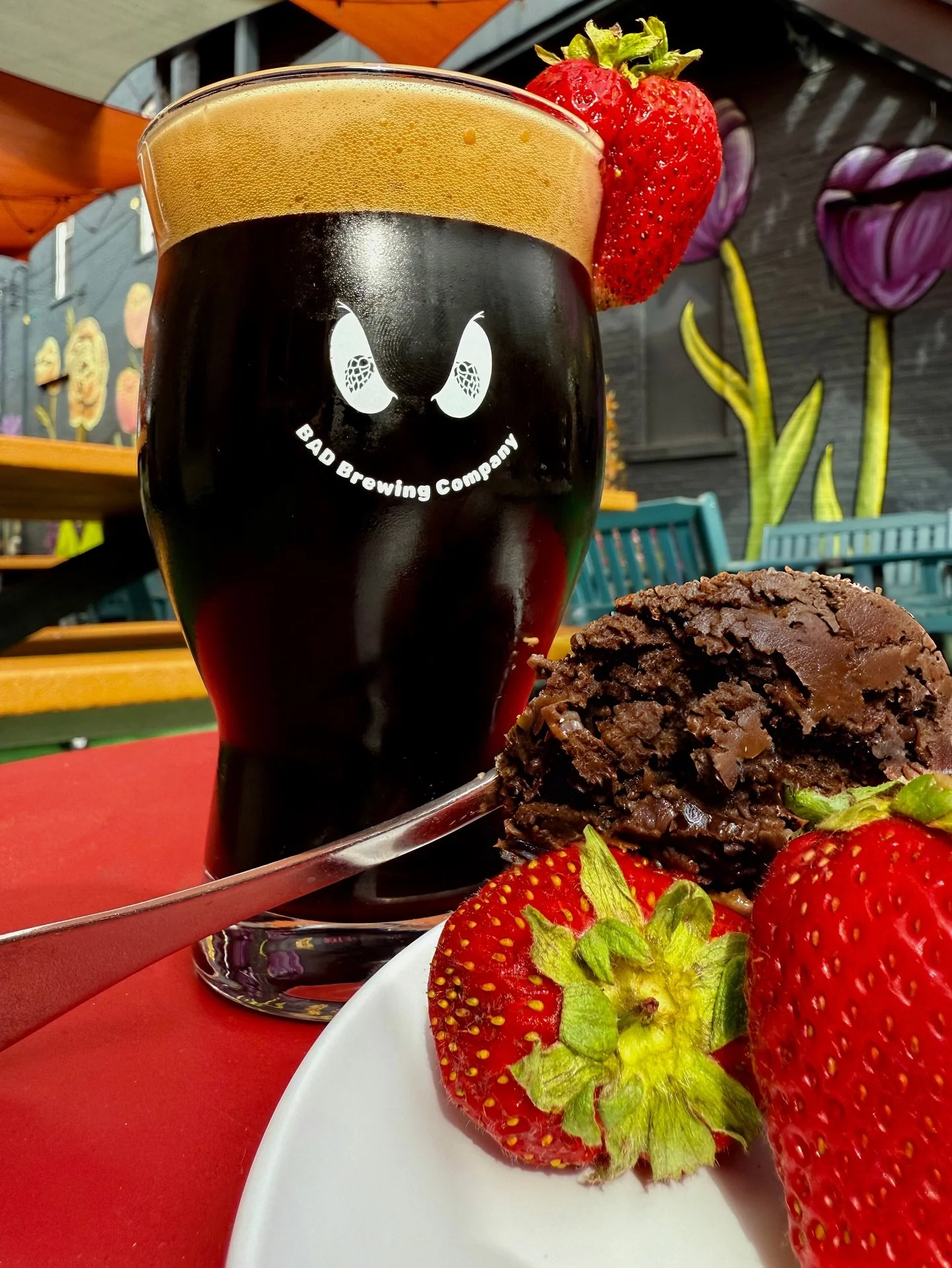 We think it&rsquo;s time for you to have a Fancy Snack! This chocolate, hazelnut, and strawberry Black Ale is delectable, delicious, and a downright delicacy 🍓🍫 Stop in to give it a try or get your to-go growlers and cans before it flies off tap. 
