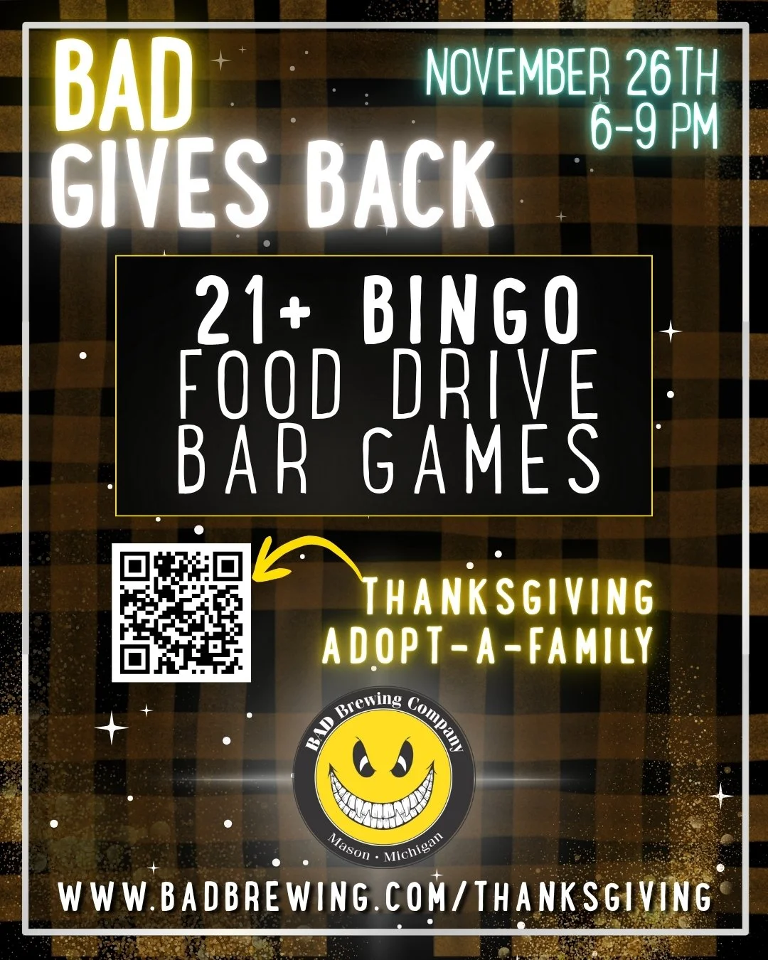 Only one week left until we kick off the 𝗯𝗶𝗴𝗴𝗲𝘀𝘁 𝗯𝗮𝗿 𝗻𝗶𝗴𝗵𝘁 𝗼𝗳 𝘁𝗵𝗲 𝘆𝗲𝗮𝗿, and we&rsquo;re celebrating by giving back to our amazing community! Join us 𝗪𝗲𝗱𝗻𝗲𝘀𝗱𝗮𝘆, 𝗡𝗼𝘃𝗲𝗺𝗯𝗲𝗿 𝟮𝟲𝘁𝗵 𝗳𝗿𝗼𝗺 𝟲-𝟵𝗽𝗺 for a night 