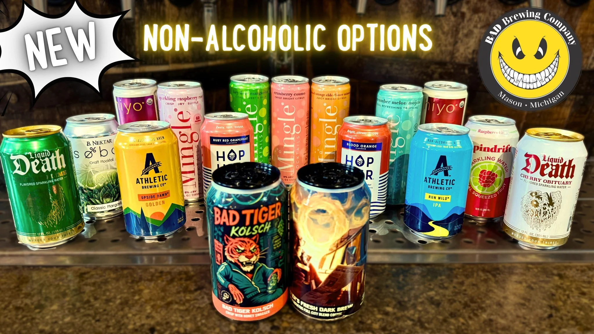 Just in time for 𝗗𝗿𝘆 𝗝𝗮𝗻𝘂𝗮𝗿𝘆, we&rsquo;re stocked with all the non-alcoholic options you could want! So whether you're taking a break, or simply living the sober life, there's no need to miss out on a visit with us.

Check out our full menu