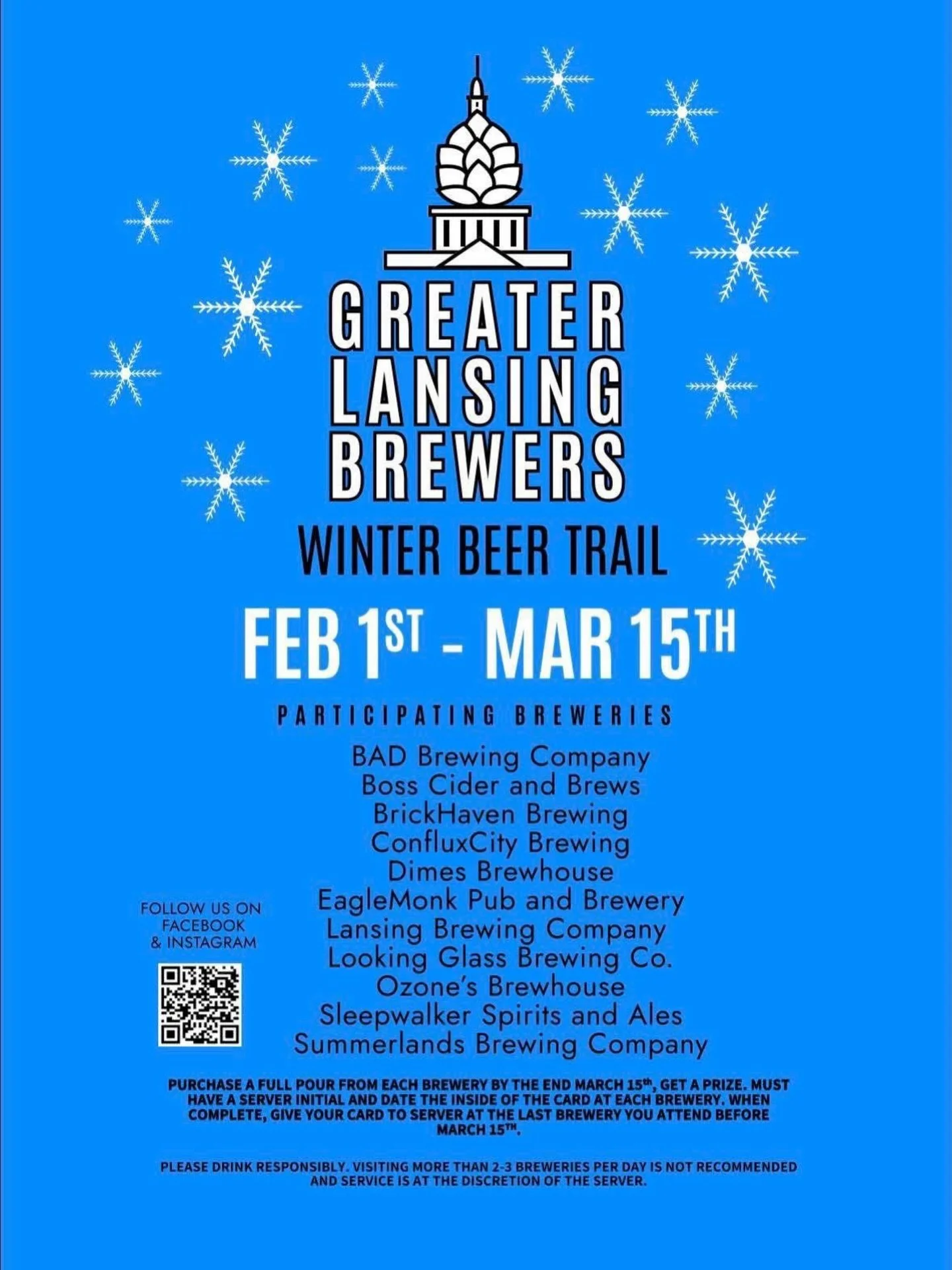 Today&rsquo;s the day - Stop by any one of the Lansing area breweries on this list to get your trail card. When you&rsquo;ve visited each of these spots, you can turn your card in to your home brewery for a GLB scarf! 

The sun is shining, no better 