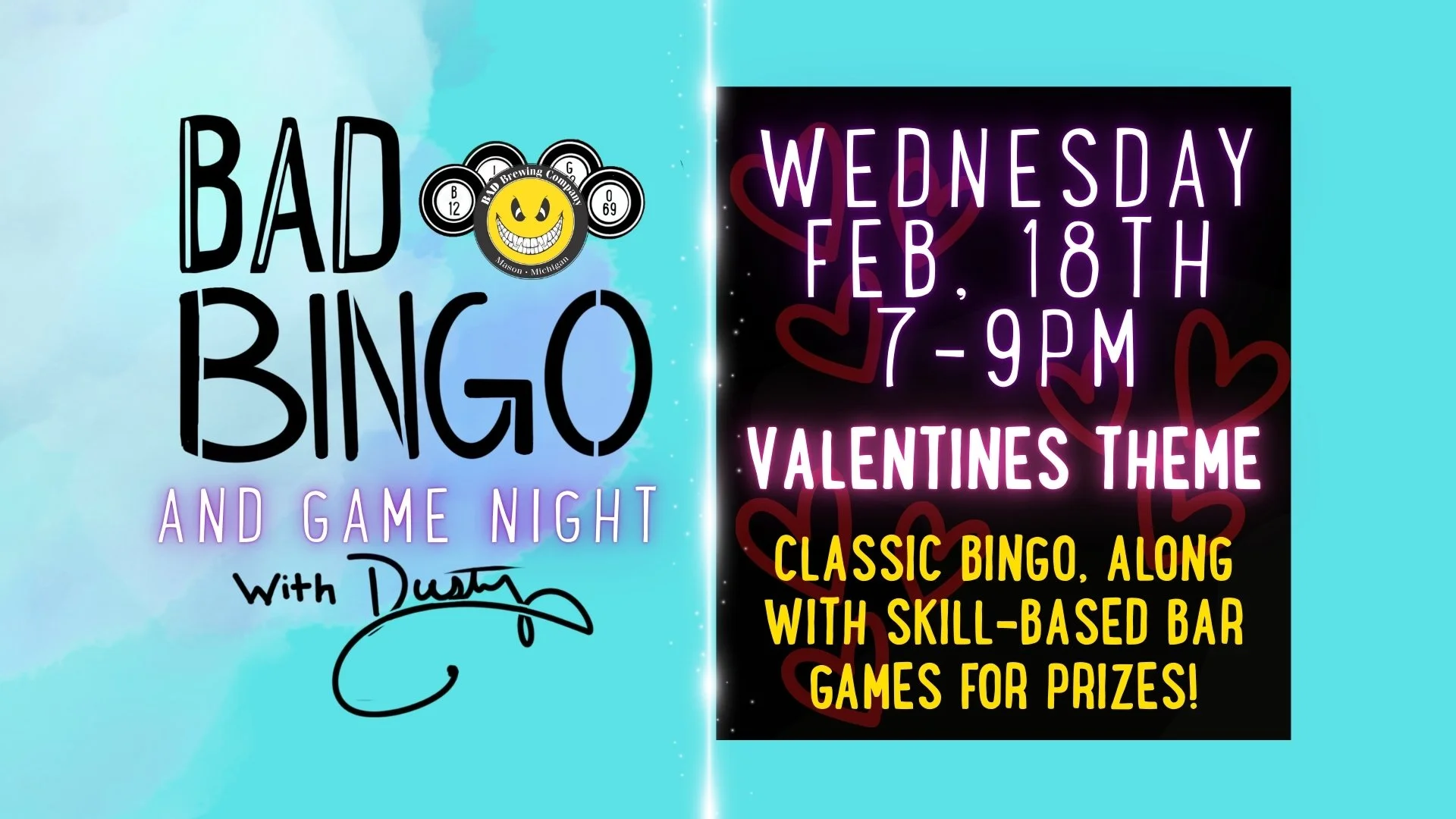 Valentine’s BINGO and GAMES with Dusty