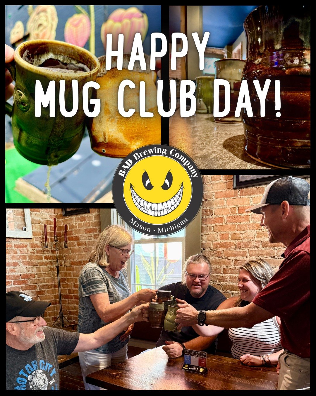 Happy Mug Club Day to all of our BAD Patrons 🍻 Come on in, visit your mug and get .50&cent; off each pour every single Wednesday. We'd love to see your mug! Cheers!

#greatbeerstate #puremichigan #cheers #lovelansing