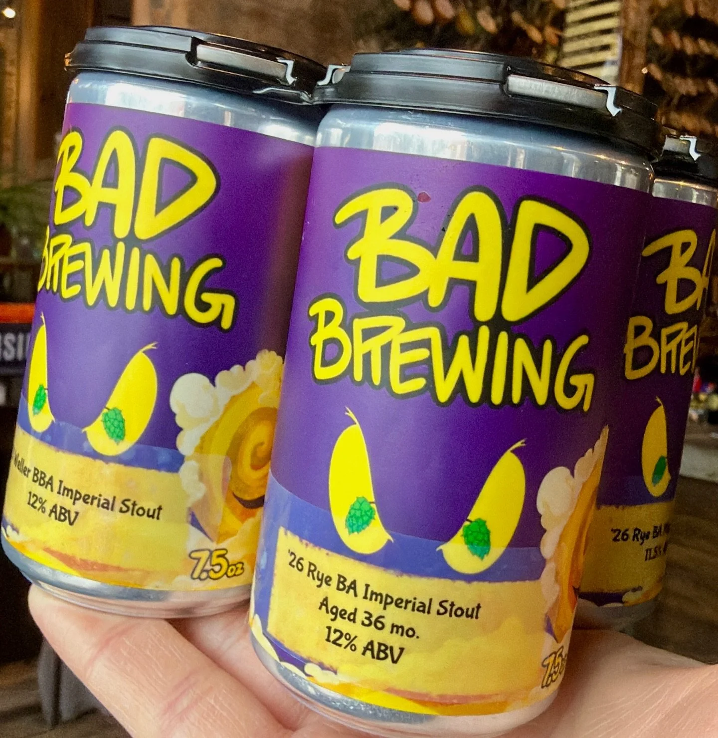 Your cans are in! If you purchased an early entry ticket for our Bourrrbon Barrel Aged Winterfest this Saturday, you can stop in today or grab them while you&rsquo;re here for the party. For everyone else, check back with us Monday to see what BBA ca