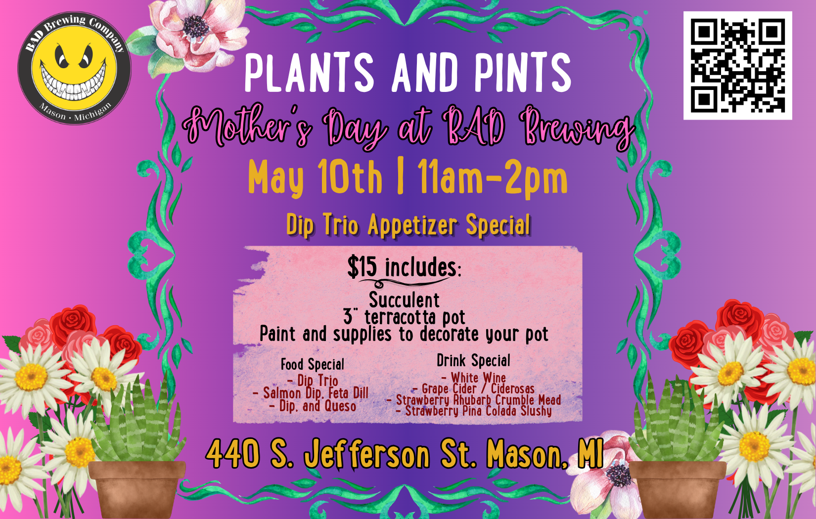 Plants and Pints - Mother's Day at BAD Brewing