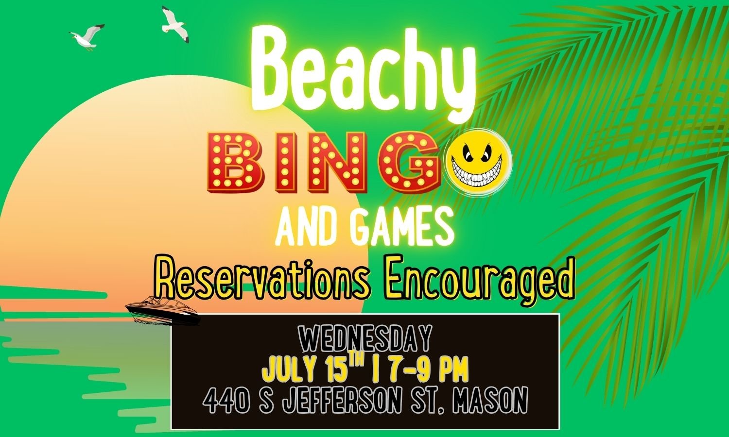 Beachy BINGO and games with Dusty