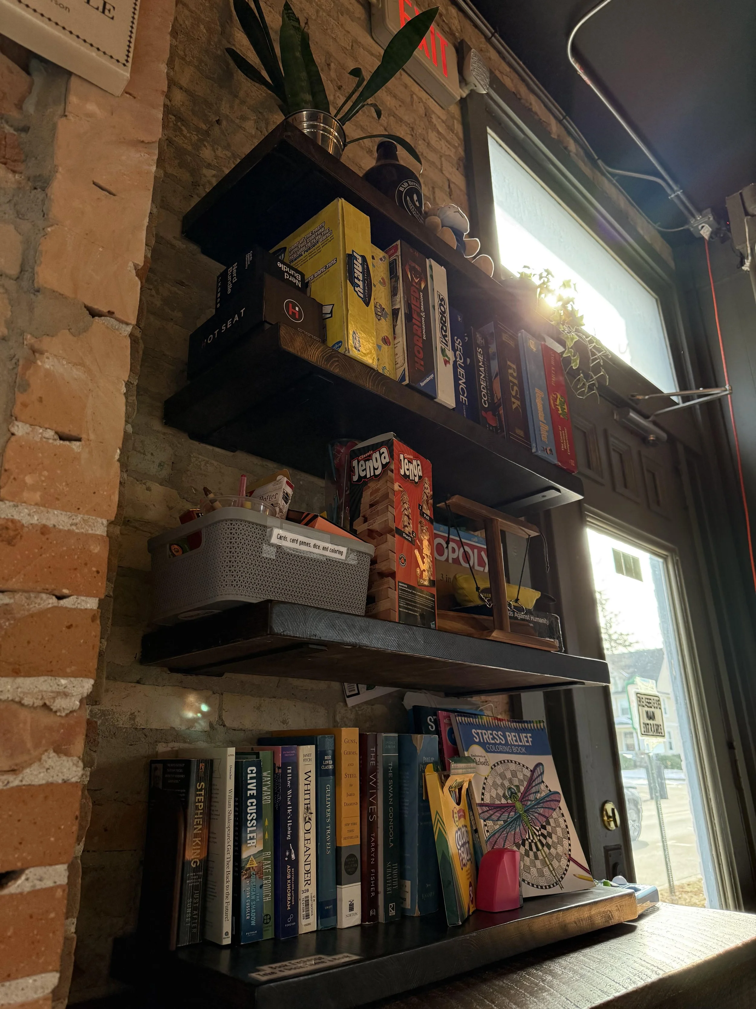 Board games and books to keep you entertained while you visit