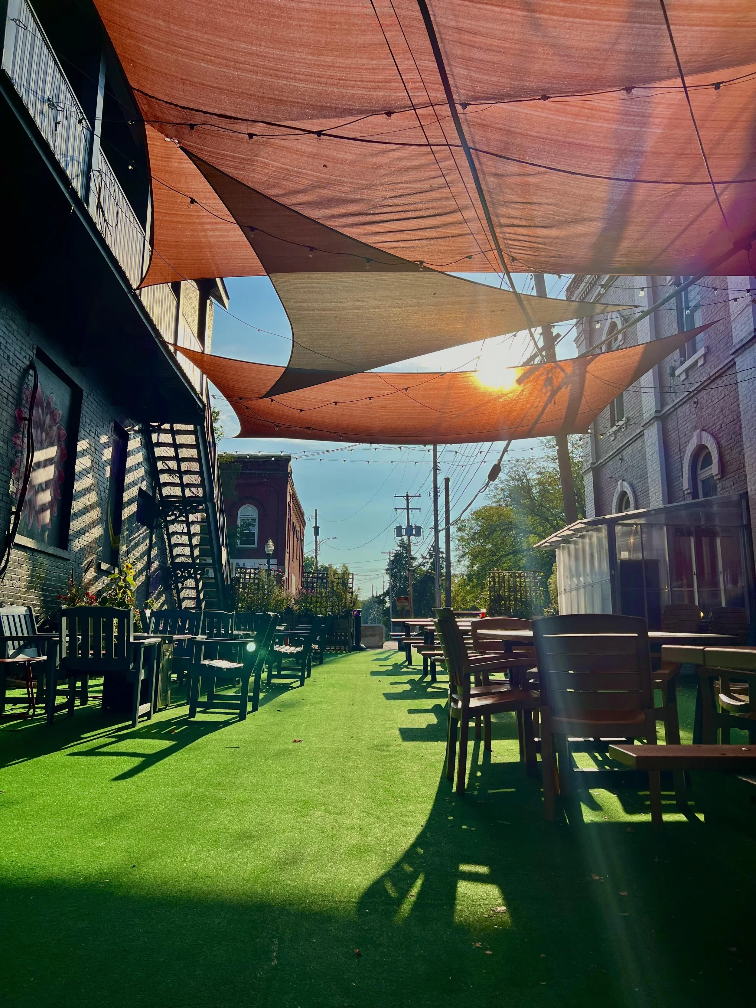 Our patio in the summertime