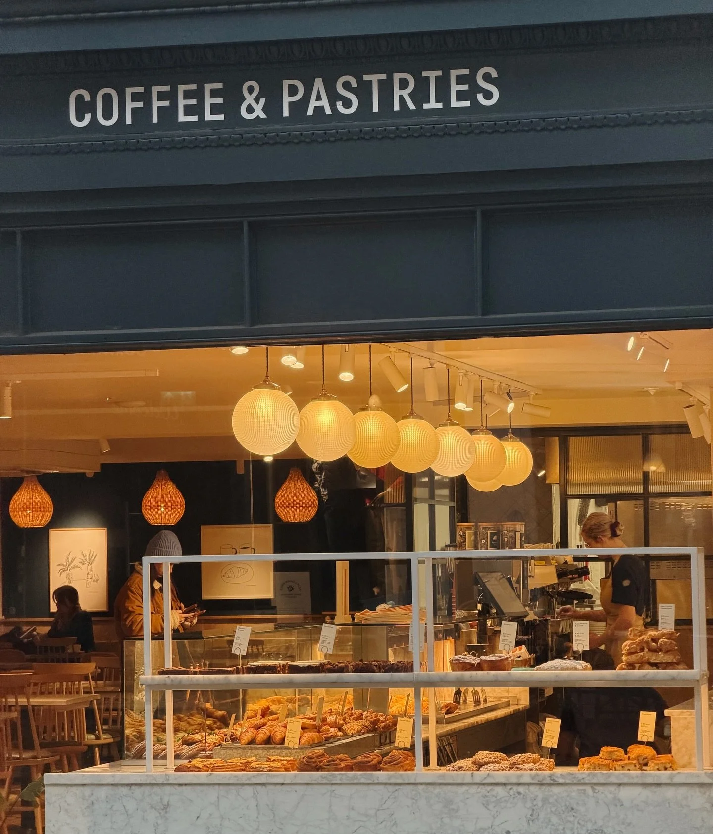 Early mornings call for coffee and a sweet treat 🤭🥐🥮 @cornishbakery