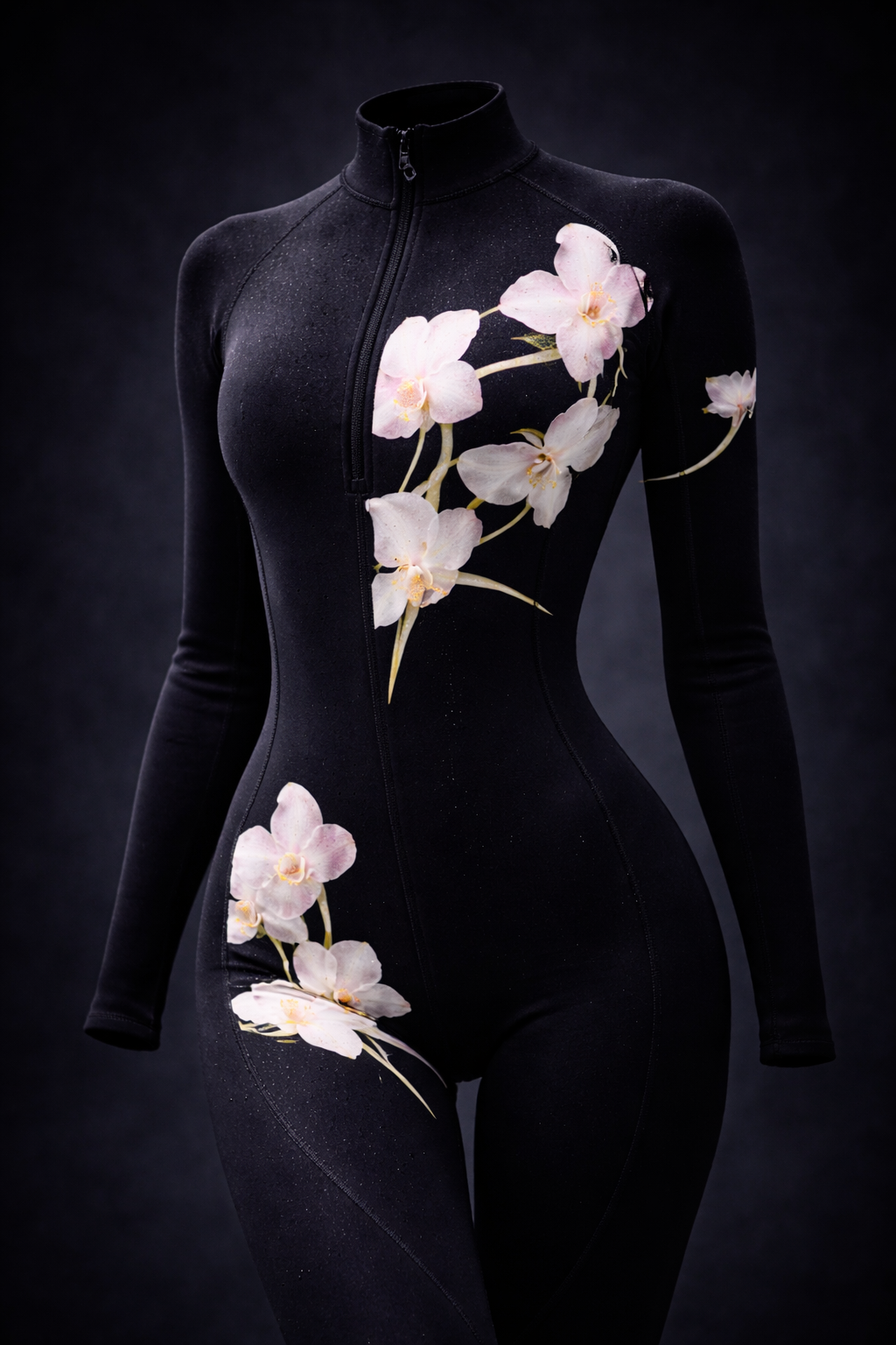 Women’s freediving wetsuit with floral design built for high performance and flexibility