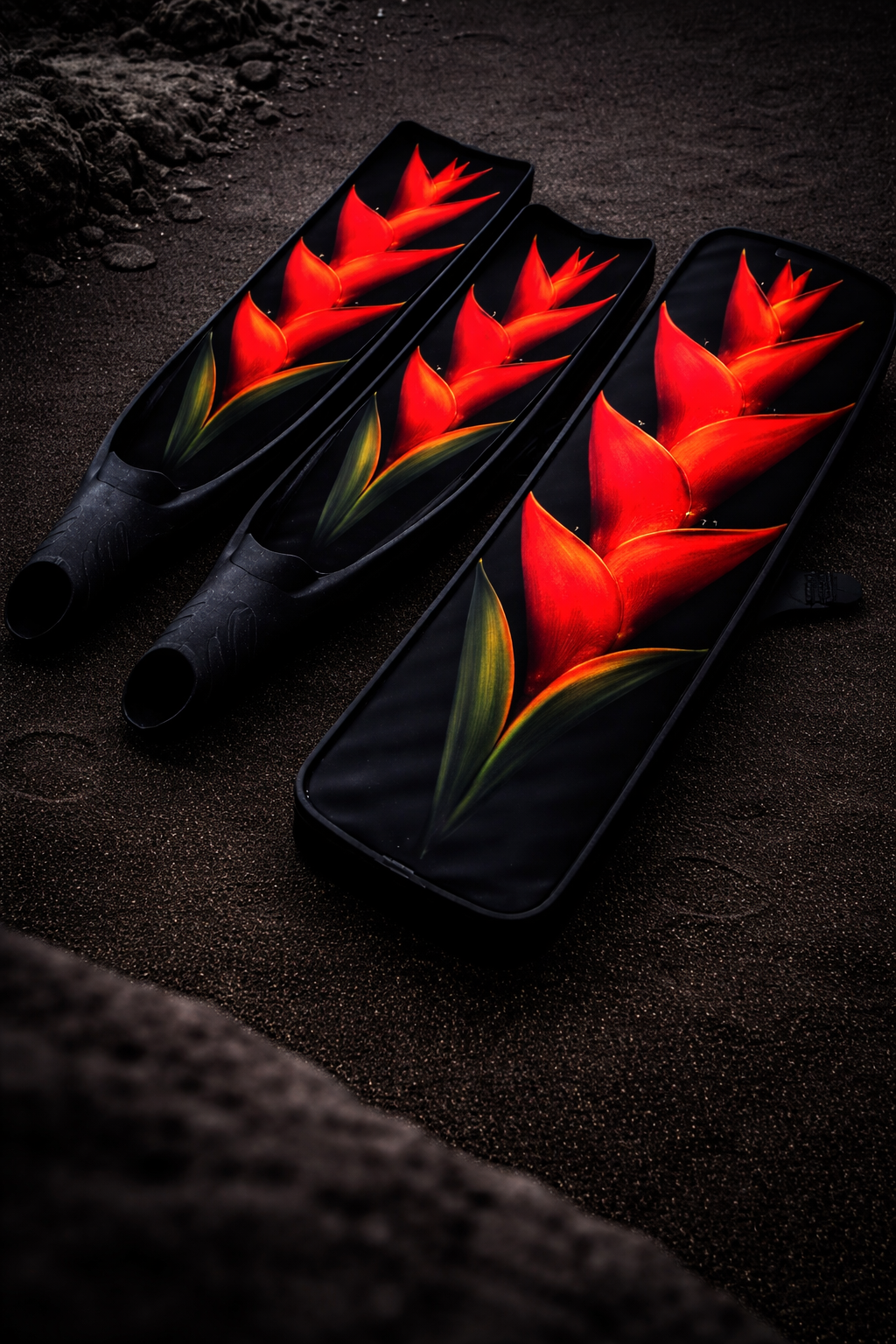 Pele's Fire ~ Freediving Fins & Matching Bag