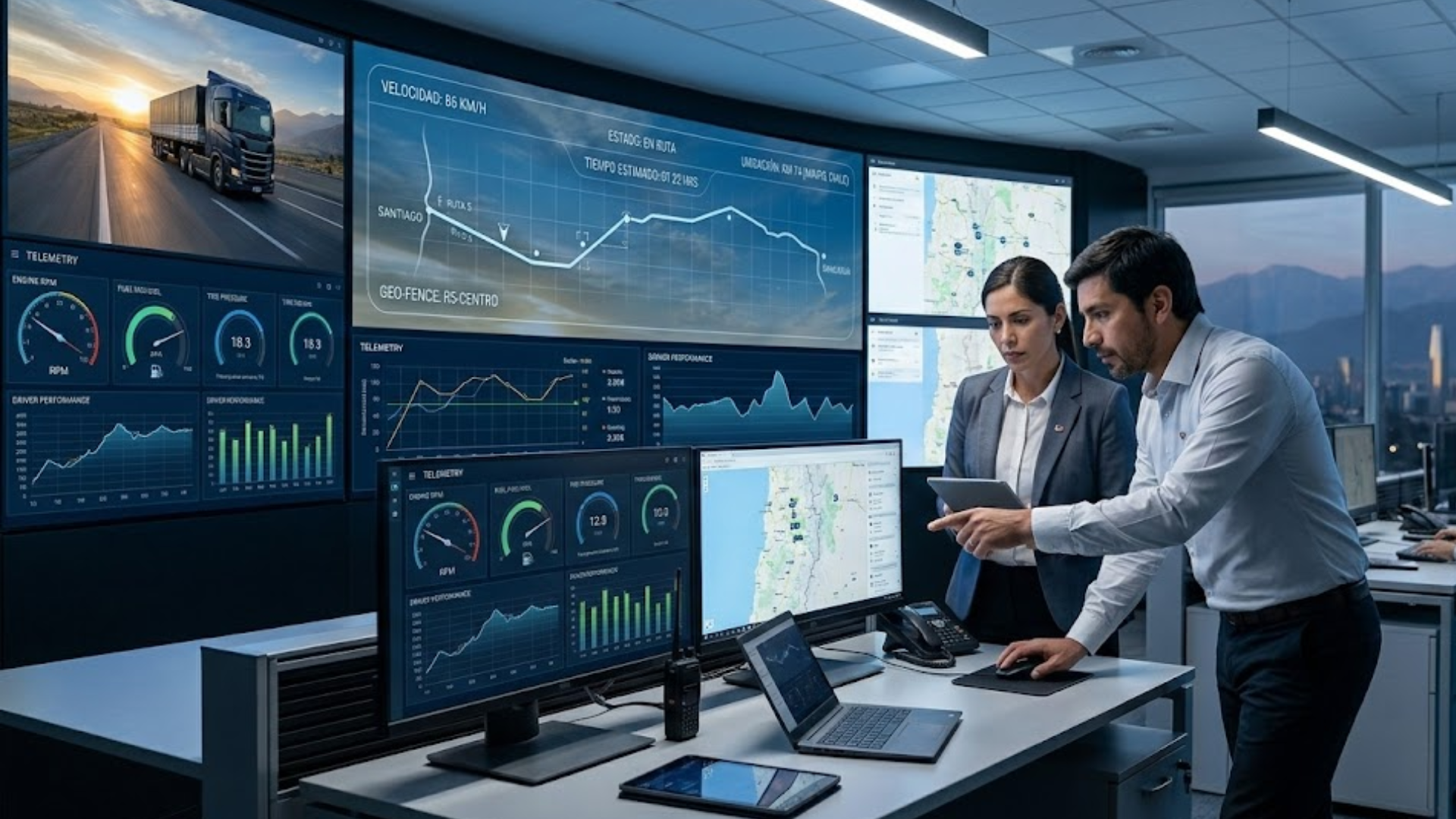 Control y Gestión GPS de Flotas en Chile — Seguridad para flotas Chile
