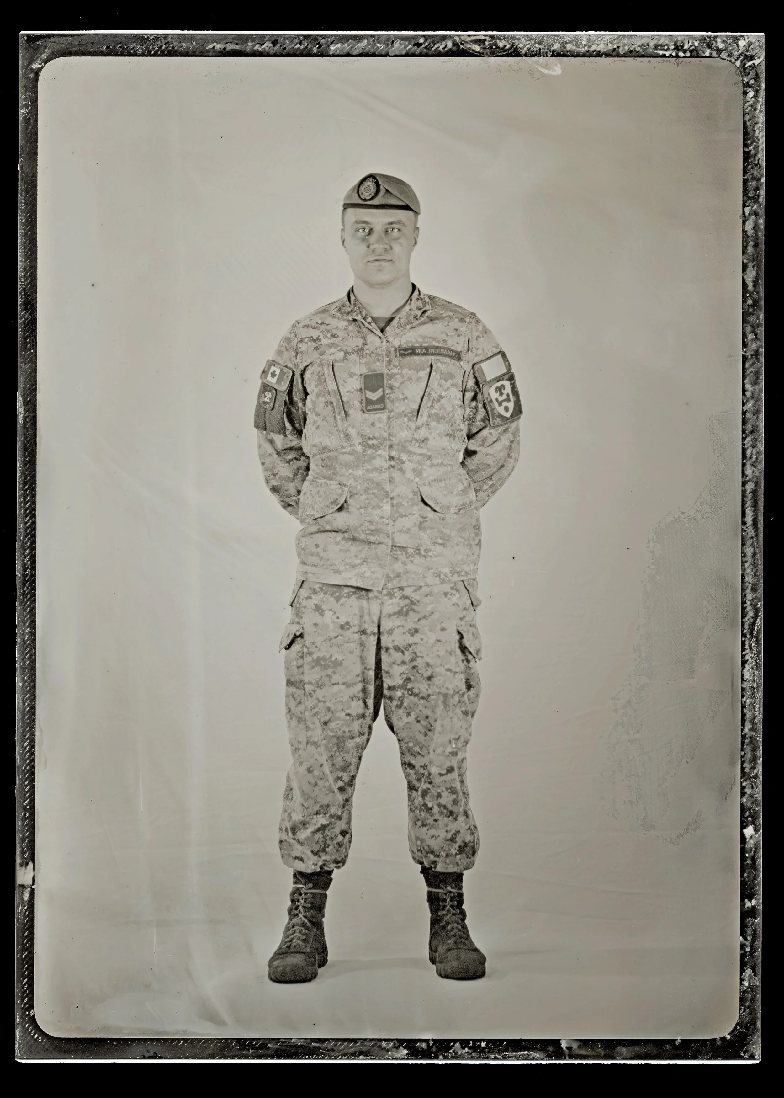 Alberta soldier tintype. Wainwright Alberta Portraits with Presence Photography by Tiffany Davis