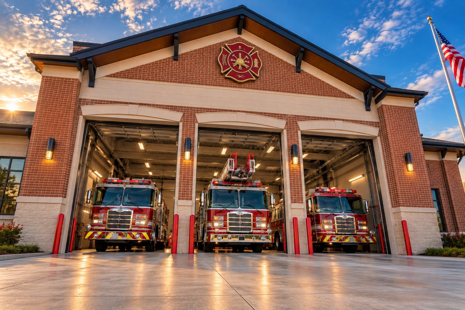 fire station, police, design, engineering