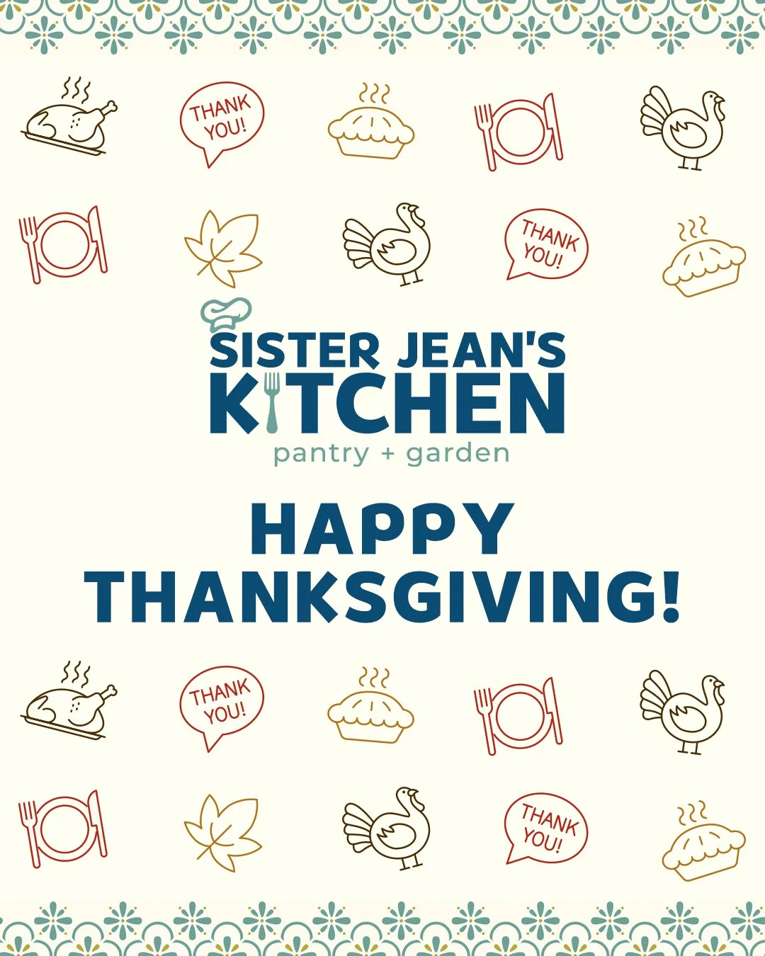 Happy Thanksgiving! We are so thankful for all of you!💙