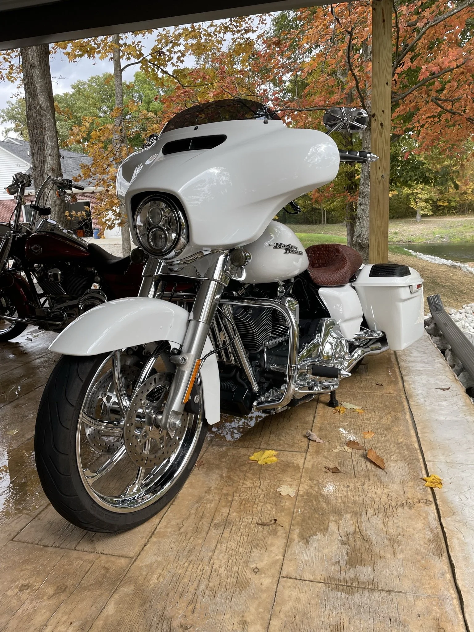 clean white motorcycle